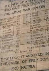 St.Colme's War Memorial Inscription. See also Francis Hewitt for Aberdour Church Memorial